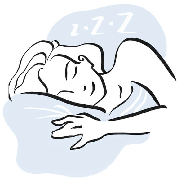 Illustration of woman sleeping